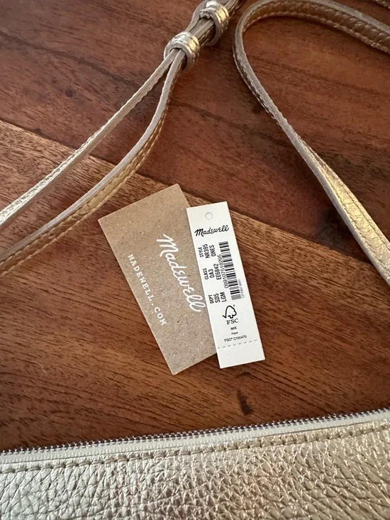 ☀️ New! MADEWELL Mini Crossbody Bag in Soft Grain Gold Metallic - Picture 12 of 12